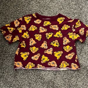 Disney Kids Simba Cropped Shirt